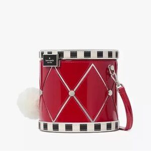Kate Spade Red and Black Drum Crossbody Bag